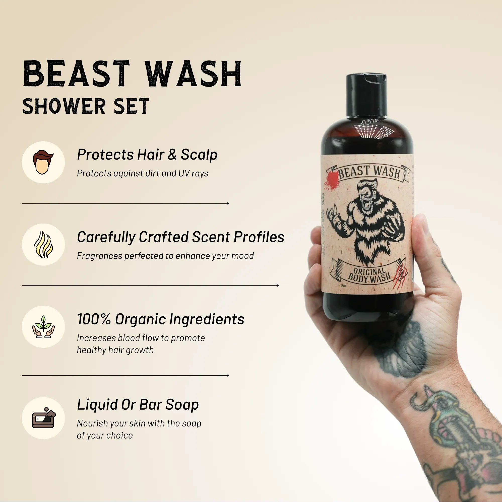 Beast Wash Shower Set