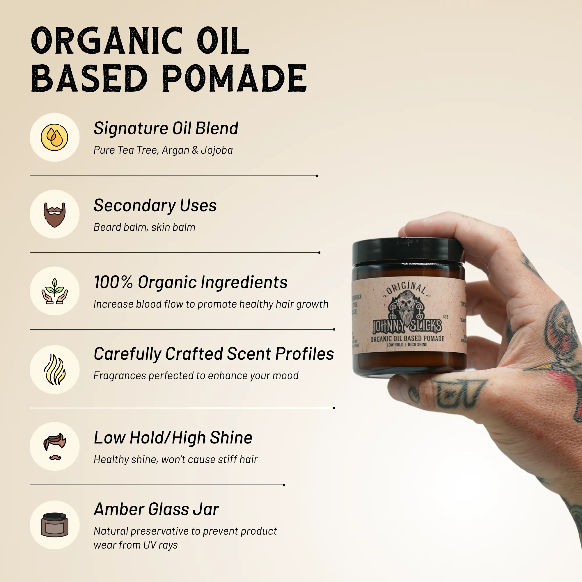 Organic Oil Based Pomade